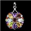 Natural Mozambique Garnet Amethyst Citrine Peridot Topaz Pendant