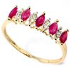 Image 1 : **** FEATURE ITEM **** RING - 2/5 CARAT RUBY & DIAMOND IN 10KT SOLID GOLD SETTING - INCLUDES CERTIFI