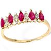 Image 2 : **** FEATURE ITEM **** RING - 2/5 CARAT RUBY & DIAMOND IN 10KT SOLID GOLD SETTING - INCLUDES CERTIFI