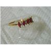 Image 7 : **** FEATURE ITEM **** RING - 2/5 CARAT RUBY & DIAMOND IN 10KT SOLID GOLD SETTING - INCLUDES CERTIFI