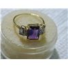 Image 10 : **** FEATURE ITEM **** RING - 1.83 CARAT AMETHYST, 1/2 CARAT MYSTIC GEMSTONE & 2 DIAMONDS IN 10KT SO