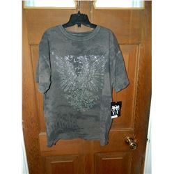 T-SHIRT -  AFFLICTION - SILVER STUD BIRD SHAPE FACING RIGHT - XXL