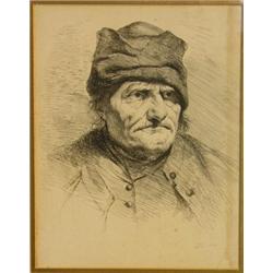 Jean-Jacques Boissieu (1736-1810)La Bondeuse; and Le Pere Cotrot, Garcon Teinturier a Lyon both sig.