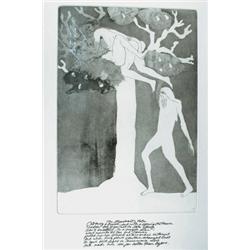 Dame Elisabeth Frink (1930-1993) The Merchant's Tale from the Canterbury Tales, etching and aquatin.