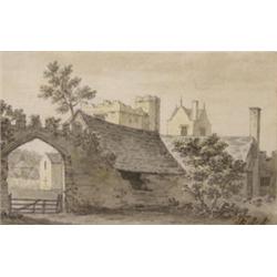 Jonathan Richardson, Jnr (1694-1771) Combe Sydenham, Somerset, 1754, signed lower right with initia.