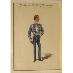 English School (19th Century) Yorkshire Hussars - Yeomanry, watercolour, 25 x 18cm  £120-150...