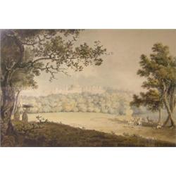 Hugh William Williams (1773-1829) Windsor Castle, with Women collecting Kindling in the foreground,.