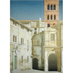 Robert Banks, MC (b. 1911) S Bartolomeo dell' Isola, Rome, signed lower left "Banks, 1972", waterco.