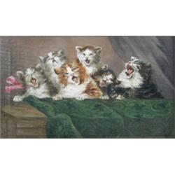 H Tatti (Italian, 19th Century) The Cats' Chorus, signed lower left "H Tattti", oil on canvas, 21 x.