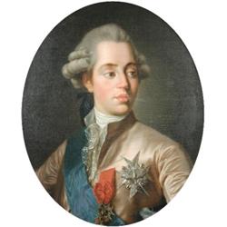 Follower of Joseph-Siffrede Duplessis (1725-1802) Portrait of Louis de Bourbon, Comte d'Artois, (175