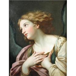 After Guido Reni (1572-1642) The Angel of the Annunciation, oil on canvas, 65 x 50cm  Provenance:...