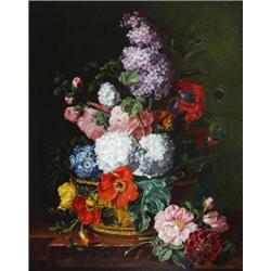 Frederick Victor Bailey (1909-1996) Still Life of Flowers, signed with initials lower left "FVB", o.