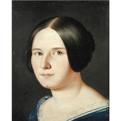 German School (19th Century) Portrait of a Lady, oil on canvas, 29 x 24cm  £150-200...