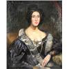 Image 1 : English School (19th Century) Portrait of a Lady in a Fur-Trimmed Wrap, oil on canvas, 72 x 60cm  £.