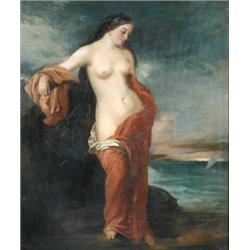 Attributed to William Etty, RA (1787-1849) Aphrodite, oil on canvas, 59 x 49cm Provenance: Mrs Anne.