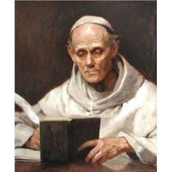 The Hon. Marion Saumarez (1885-1978) The Old Monk, oil on canvas, 63 x 52cm. The sitter was not a ge