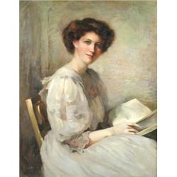 The Hon. Marion Saumarez (1885-1978) Portrait of Ellen Griffiths, Madame Breakwell, oil on canvas, 9
