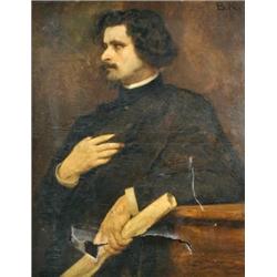 The Hon. Marion Saumarez (1885-1978) Le Beau Camille, with initials "BK" upper right, oil on canvas.