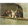 Image 1 : F Pepe (Italian, 19th Century) Three Donkeys, signed lower right "F Pepe", oil on canvas, 36 x 46cm.