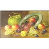 Image 1 : H Stoitzner (Austrian, 19/20th Century) A Still Life of Grapes, Peaches and Apples with a Pewter Pl.
