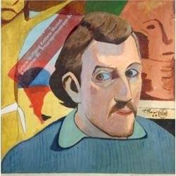 Pietro Psaier (b.1939) Portrait of Gauguin, signed lower right "P Psaier '69" and with Psaier Studi.