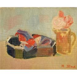 Maurice Blond (1899-1974) Still Life of Flowers in a Vase, signed lower right "M Blond", oil on can.