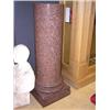 Image 1 : A 19th century granite cylindrical column turned with stepped rings above the two tier square plint.