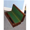 Image 1 : A 19th century mahogany writing slope, the rectangular lid enclosing green baize lined fall, ebony..