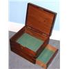 Image 1 : A Victorian brass bound mahogany box, the rectangular lid enclosing a compartment above a drawer to.