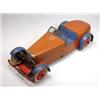Image 1 : A Meccano No.1 Constructor Car, made as a two seater open boat-tail tourer, in faded red and blue,..