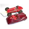 Image 1 : An early Schuco Studio 1050 clockwork Mercedes racing car, red painted, numbered '4', and a later E.