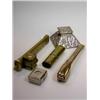 Image 1 : Two Scribe's inkwells and three others, the Japanese bronze example with quill holder handle to tuc.
