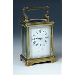 An early 20th century French carriage timepiece, retailed by Furber and Son, Cheltenham, the obis c.