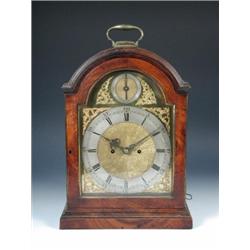J Harvey, London, a George III mahogany cased repeating bracket clock, the eight day two train fusE.