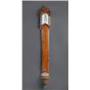 Image 1 : A walnut stick barometer, early 18th century and later restored, the unsigned engraved plates with..