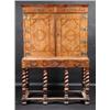 Image 1 : A late 17th century and later walnut chest on stand, the upper section with moulded cornice above t.
