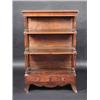 Image 1 : A 19th century mahogany and stained pine waterfall bookcase, the moulded rectangular top above thre.