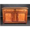 Image 1 : An early 19th century oak dresser base, the moulded rectangular top above a pair of frieze drawers..