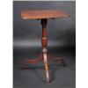 Image 1 : A Regency mahogany side table, the rounded rectangular top supported on a turned baluster column, s.