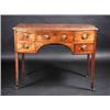 Image 1 : A George III mahogany bow front side board, the shaped top with reeded edge above five short drawer.