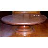 Image 1 : A 19th century mahogany lazy Susan, the dished circular top supported on a moulded pedestal, 53cm d.