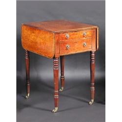 A 19th century mahogany three tier buffet, the moulded rectangular top with finial mounted solid th.