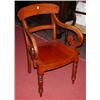 Image 1 : A set of six 19th century mahogany East Anglian dining chairs including two carvers, each with arch.