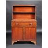 Image 1 : A 19th century mahogany writing bookcase, the moulded rectangular top with solid three quarter gall.