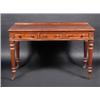 Image 1 : A William IV mahogany side table, the moulded rounded rectangular top above three frieze drawers su.