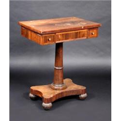 A Regency rosewood and simulated rosewood games / library table, stamped Wilkinson, Ludgate Hill, 3.
