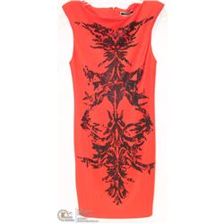 SIZE LARGE SLEEVELESS PENCIL DRESS W/ BEAD DESIGN