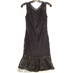 SIZE SMALL SLEEVELESS SEQUENCED LACE DRESS