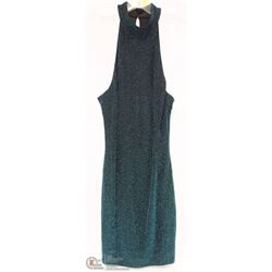 SIZE MEDIUM CHOKER STYLE SLEEVELESS TEAL SPARKLE