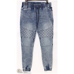 LADIES DEMIN JOGGERS KNIT MED BLUE SIZE X-LARGE